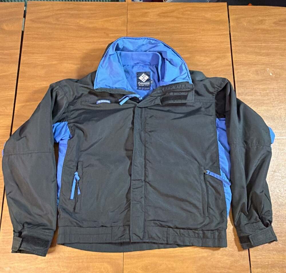 Columbia Bugaboo Jacket Size L Black Blue Ski Winter 90s